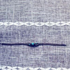 Vintage silver bracelet with turquoise, length - 7 inches, made in Armenia